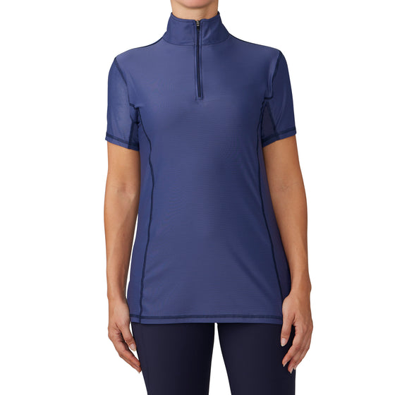 Women's Short Sleeve Altitude Solid Sun Shirt - Navy