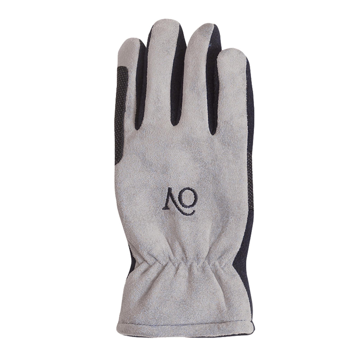 Women's Polar Fleece Winter Riding Gloves Black/Grey Ovation Riding