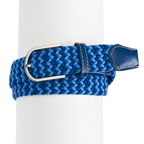 Women's Braided Stretch Belt - Navy/Blue