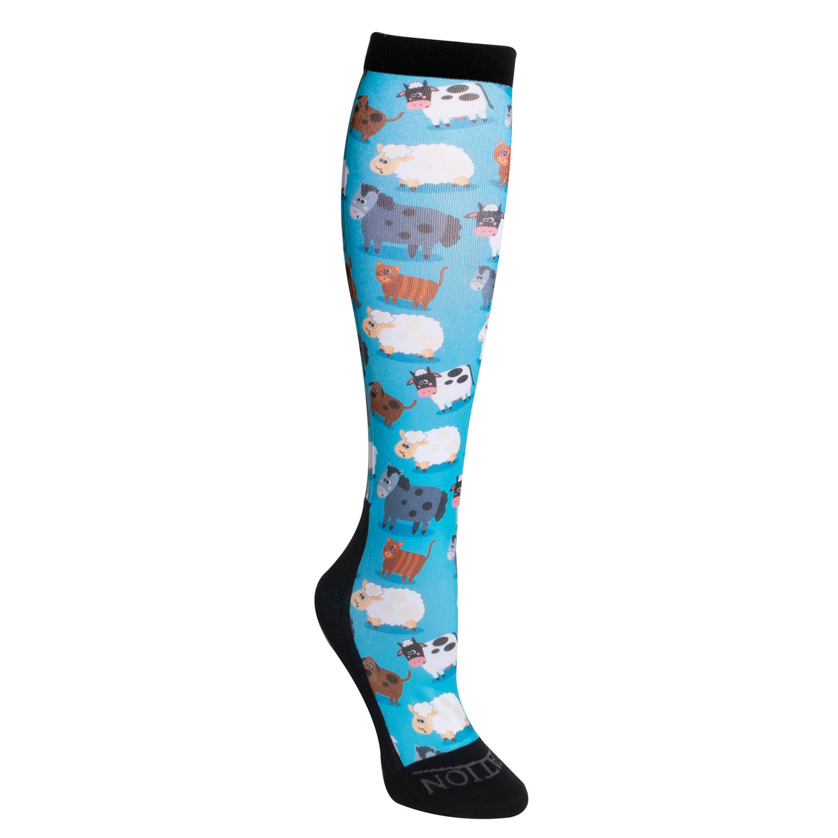 Footzees Boot Sock- Farm Animals – Ovation Riding