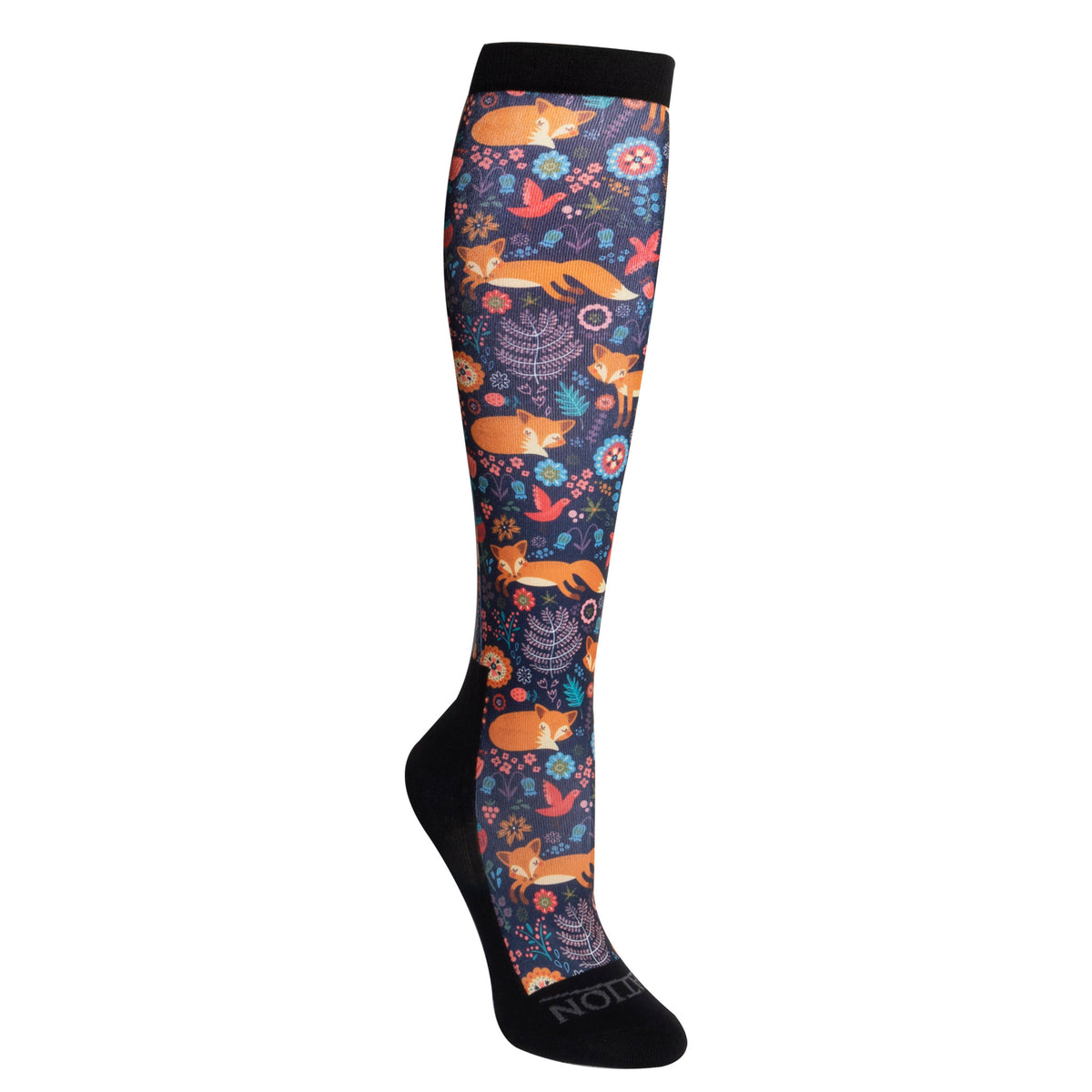 Footzees Boot Sock - Playful Foxes – Ovation Riding