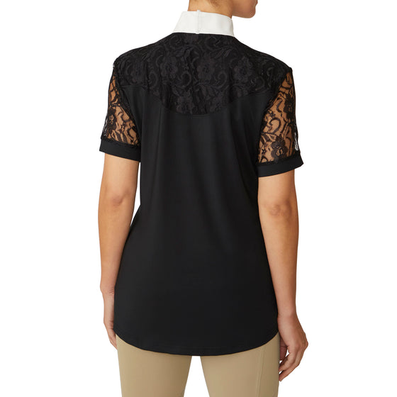 Women's Elegance Lace Show Shirt - Black