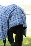 Ovation® 1200D Smoke Blue Plaid Turnout Blanket - 180g