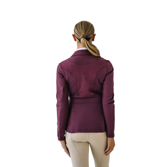 Mesh Hybrid Show Coat - Deepest Plum