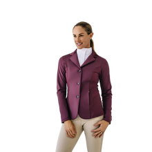  Mesh Hybrid Show Coat - Deepest Plum