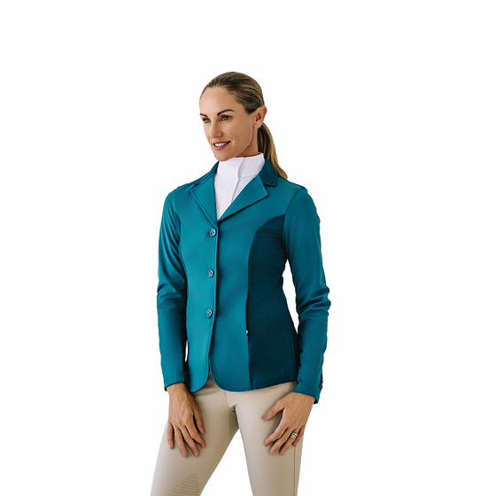 Mesh Hybrid Show Coat - Deep Teal