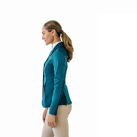 Mesh Hybrid Show Coat - Deep Teal