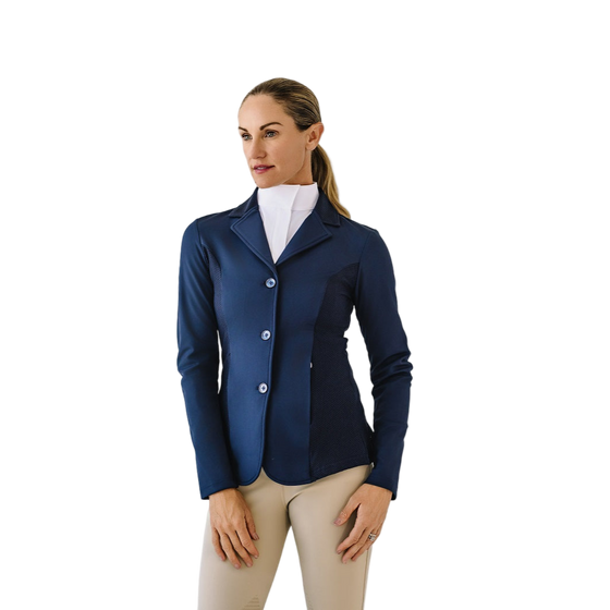 Mesh Hybrid Show Coat - Navy