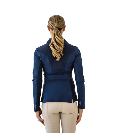 Mesh Hybrid Show Coat - Navy