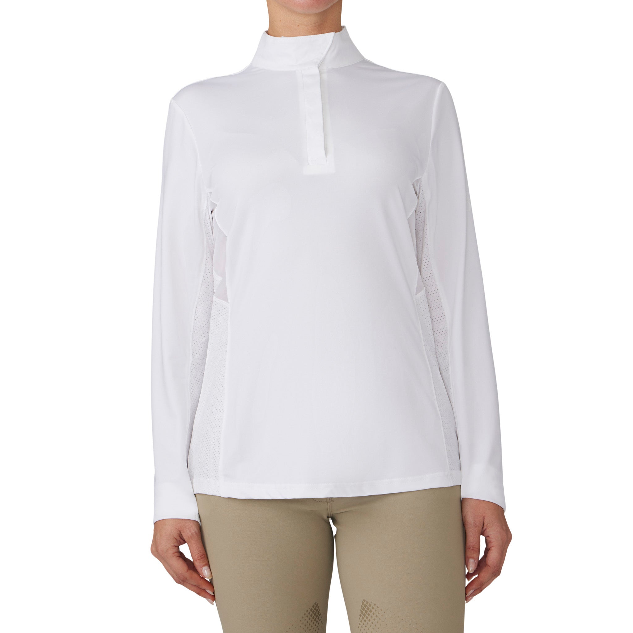 knee length dresses for ladies White Long Sleeve Performance Dress Shirt | White Long Sleeve Performance  Dress Shirt main image 0