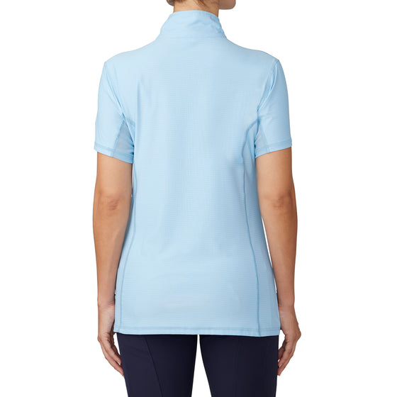 Women's Short Sleeve Altitude Solid Sun Shirt - Blue Mist