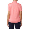 Women's Short Sleeve Elegance Glitter Dot Sport Shirt - Pink Lemonade Silver