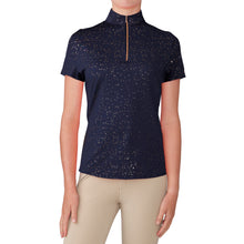  Kids' Elegance Glitter Dot Sport Shirt Short Sleeve - Navy/Rose