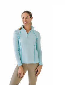  Quarter-Zip Long Sleeve Sunshirt - Aqua Open Water