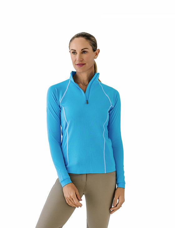 Quarter-Zip Long Sleeve Sunshirt - Ocean
