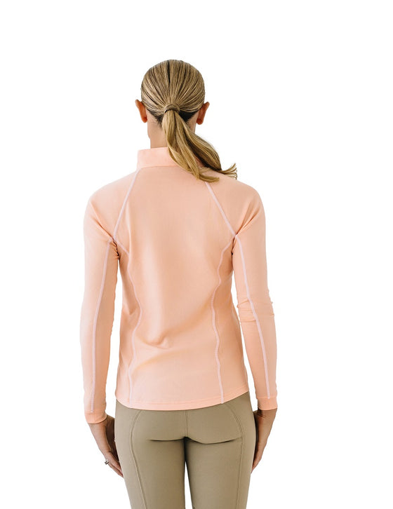 Quarter-Zip Long Sleeve Sunshirt - Peach