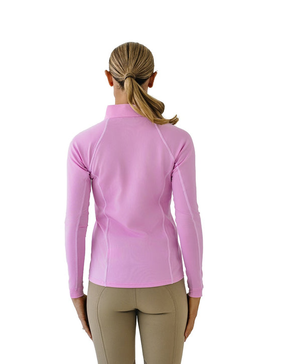 Quarter-Zip Long Sleeve Sunshirt - Pink