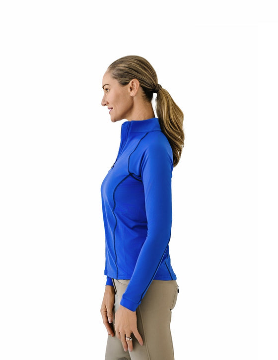 Quarter-Zip Long Sleeve Sunshirt - Royal
