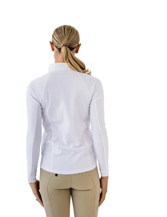 Quarter-Zip Long Sleeve Sunshirt - White