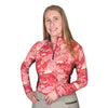 Ovation Quarter Zip Long Sleeve Sunshirt - Natural World Print