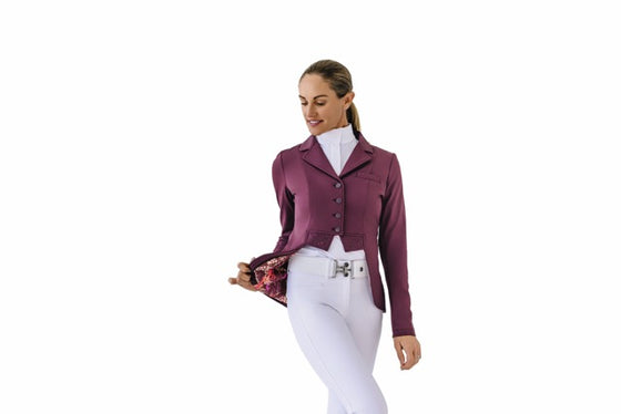 Ladies Shine Dressage Show Coat - Deepest Plum