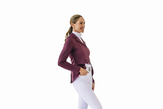 Ladies Shine Dressage Show Coat - Deepest Plum