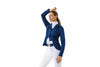 Ladies Shine Dressage Show Coat - Navy