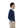Men's Classic Long Sleeve Polo Show Shirt - Navy