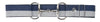 Bit Buckle Glitter Belt - Navy Silver