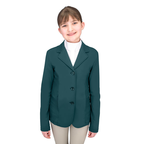 Kids' Mesh Hybrid Show Coat - Deep Teal