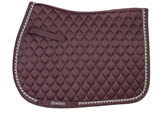 Quilted Satin All-Purpose Saddle Pad - Deepest Plum
