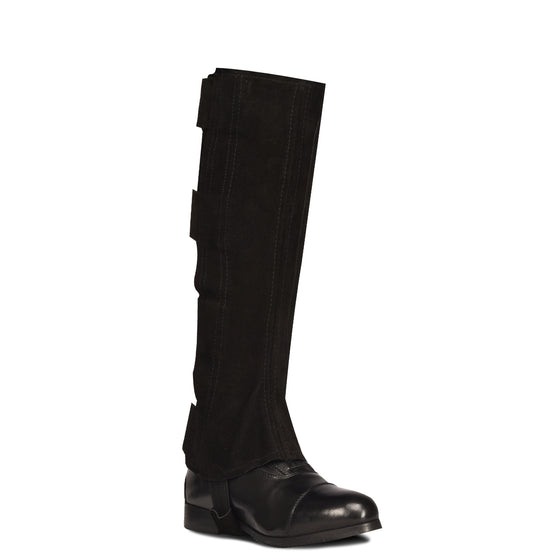 Women's EZ Tab Suede Half Chaps - Black