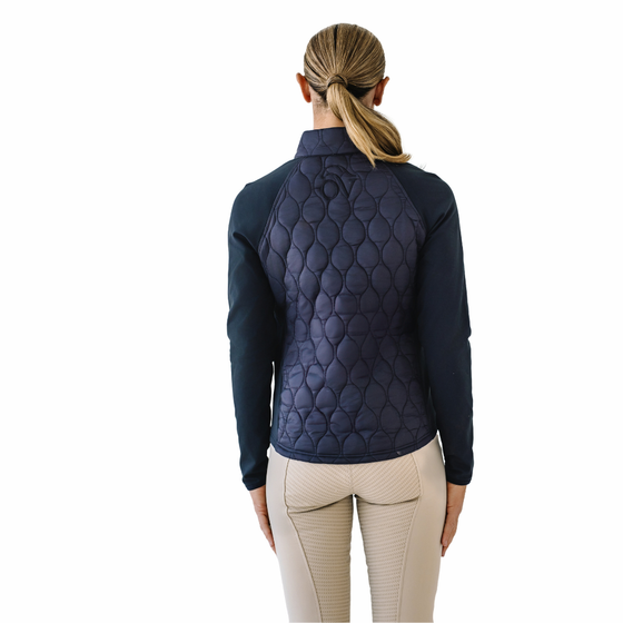 Quilted Hybrid Puffer Jacket - Black