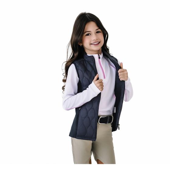 Kids' Quilted Hybrid Puffer Vest - Navy