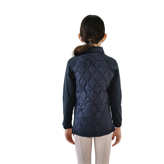 Kids' Quilted Hybrid Puffer Jacket - Black