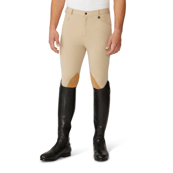 Men's EuroWeave DX  Suede Knee Patch Breech - Classic Show Tan