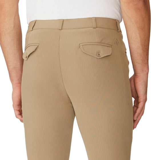 Men's EuroWeave DX  Suede Knee Patch Breech - Light Tan