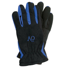  Women's Polar Fleece Winter Riding Gloves - Black/Royal