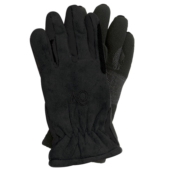 Kids' Polar Fleece Winter Riding Gloves - Black/Black