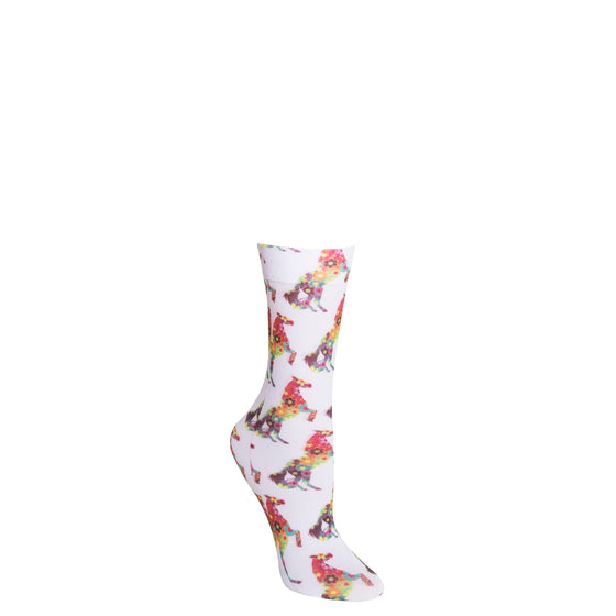 Kids' Zocks Boot Socks - Flower Power Horses