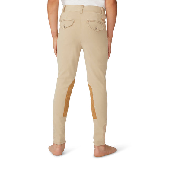 Boys' EuroWeave DX  Suede Knee Patch Breech - Classic Show Tan