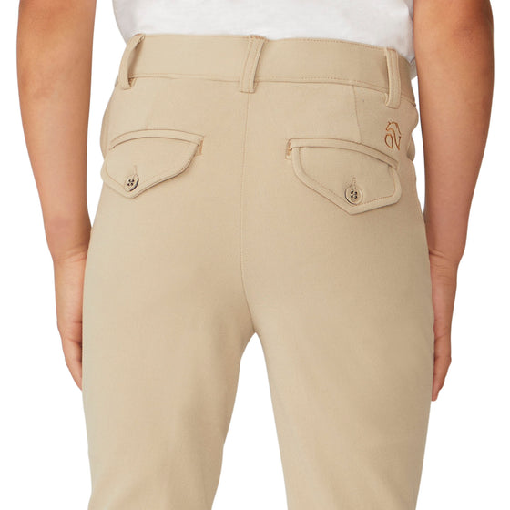 Boys' EuroWeave DX  Suede Knee Patch Breech - Classic Show Tan