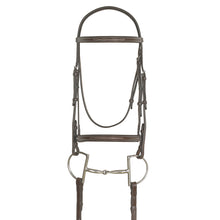  Elite Fancy Raised Traditional Crown Padded Bridle wtih Reins