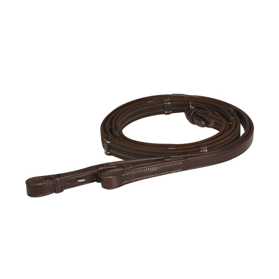 Anti-Slip Web Stitched Leather Reins