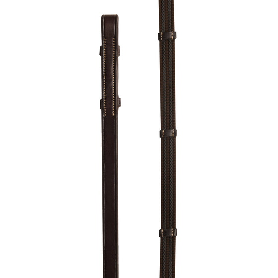Anti-Slip Web Stitched Leather Reins