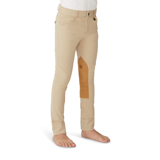 Boys' EuroWeave DX Suede Knee Patch Jod - Classic Show Tan