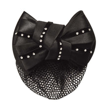  Classic Show Bow Hairclip with Net - Black/Floral