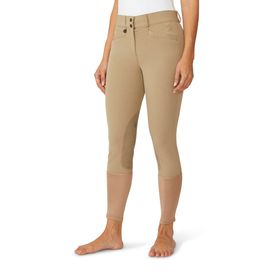 Women's Celebrity EuroWeave DX Knee Patch Breech - Light Tan