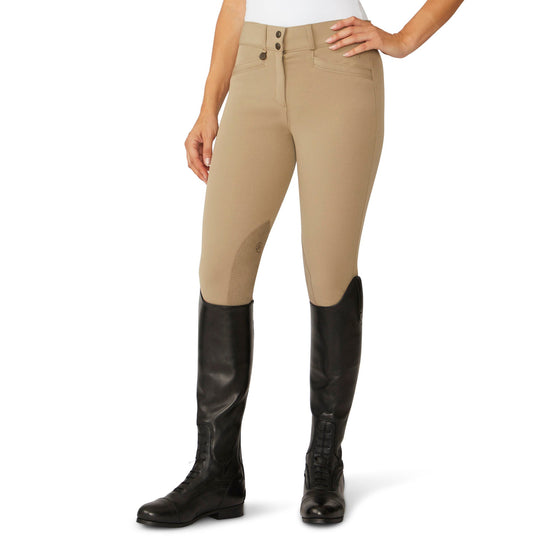 Women's Celebrity EuroWeave DX Knee Patch Breech - Light Tan