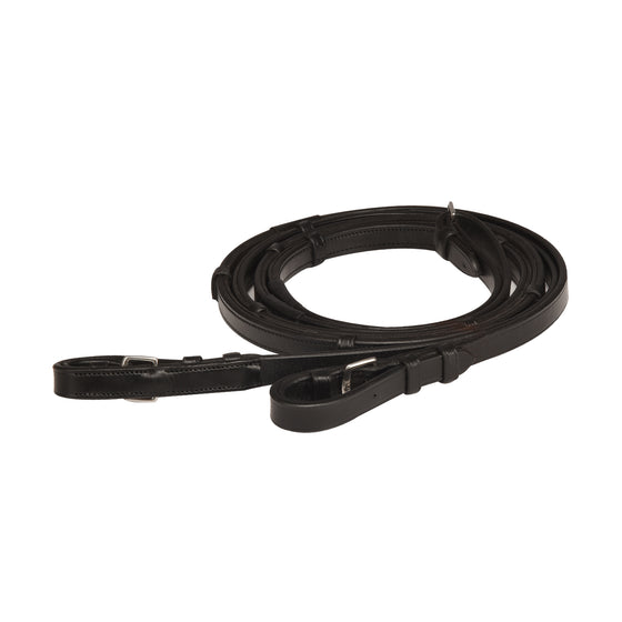 Rubber Lined Reins with Leather Stops